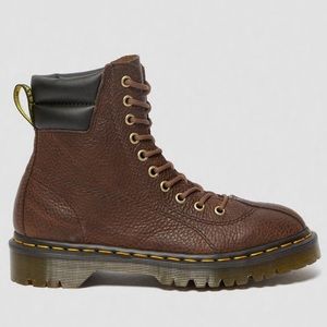 Dr. Martens Santo Grizzly Leather Collared Brown Boots